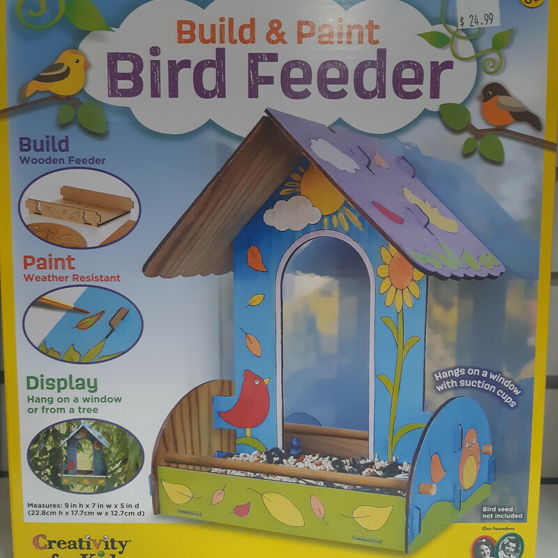 Build & Paint Bird Feeder, 6+, Size: Create