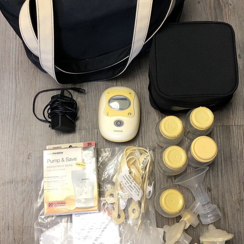 Medela - FreeStyle Breast Pump, Yellow, Size: Battery
Includes Accessories