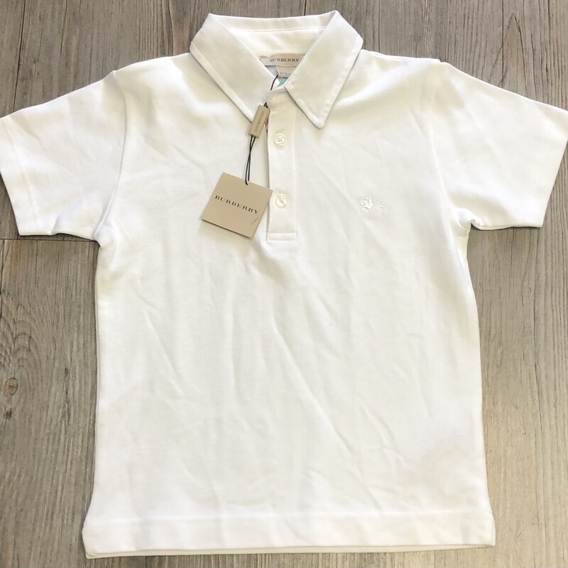 Burberry Polo, White, Size: 6Y
NEW With Tag