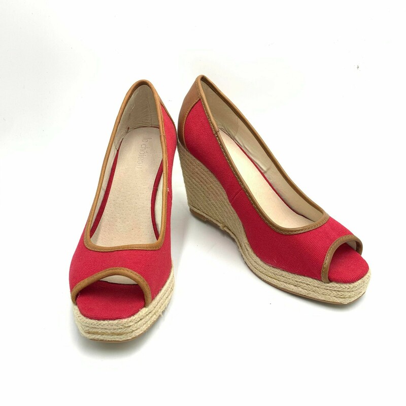 Le Chateau Wedges, Red, Size: 8.5