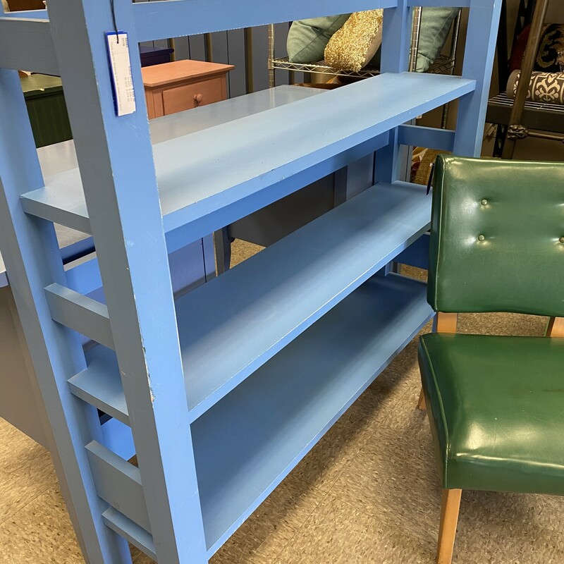 Maine Cottage Open Bookshelf, Blue, Size: 52x12x48