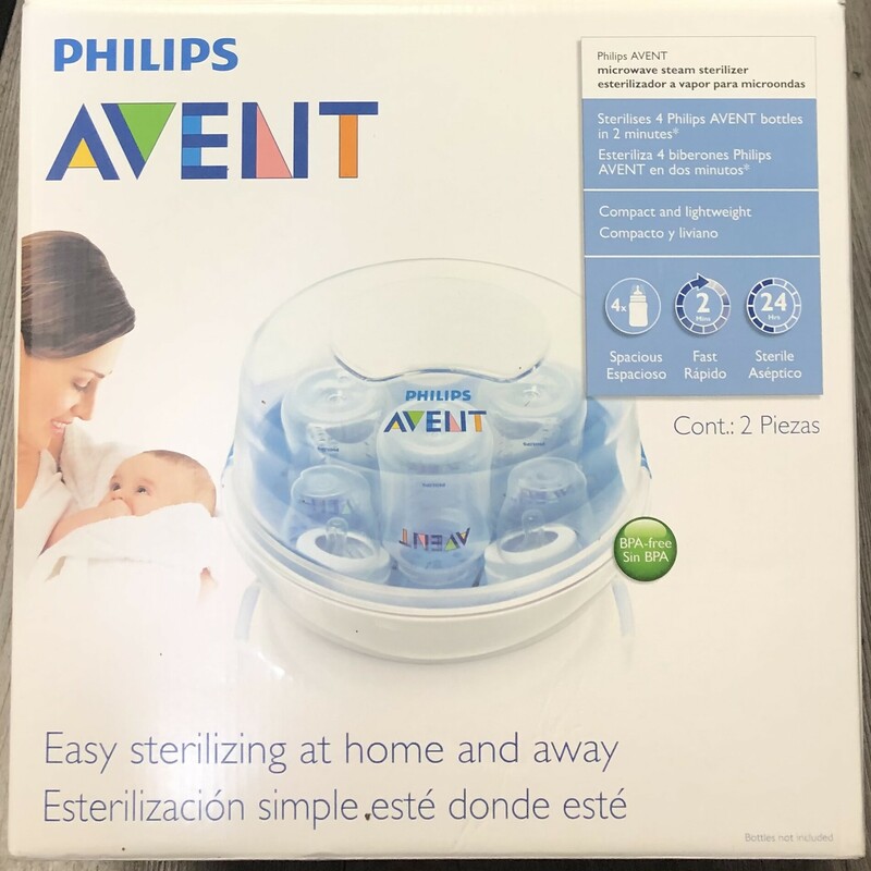 Philips Avent Sterilizer, Clear, Size: Used
Microwave Sterilizer