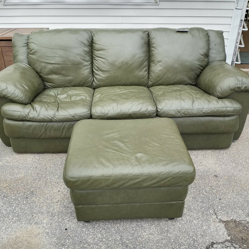 Green Sofa W/otto