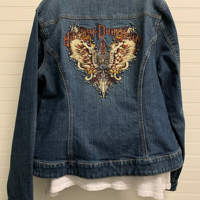 Harley Davidson Denim Jacket, None, Size: XL