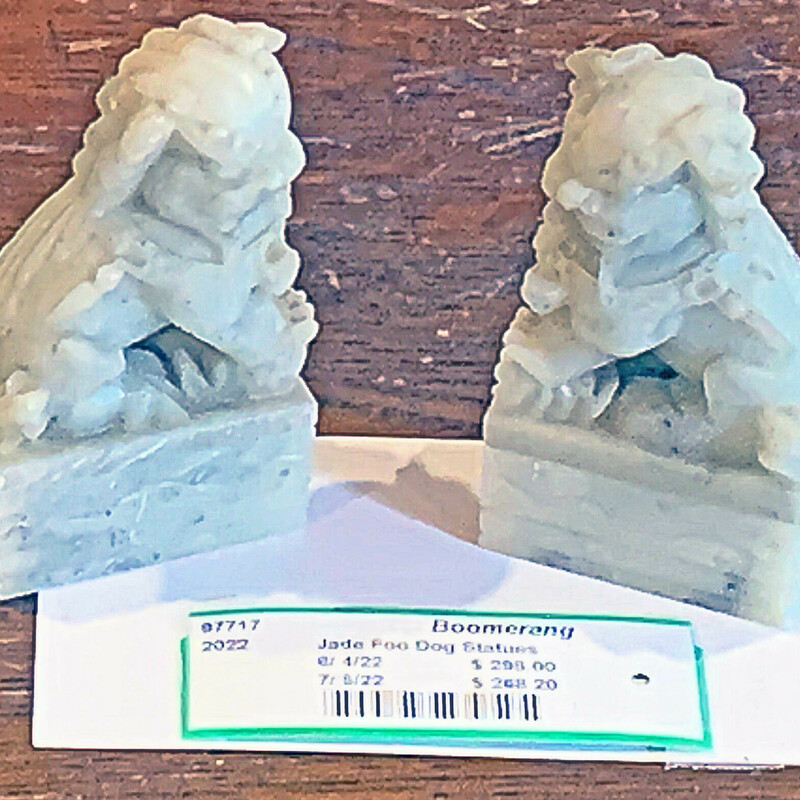 Antique Jade Foo Dog Statues - $295
4 In Tall.