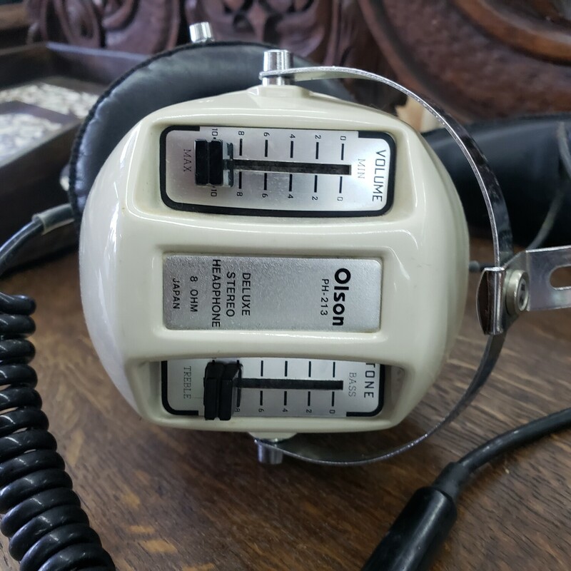 Vtg Olson Stereo Headphones, 8 OHM, Size: PH 213