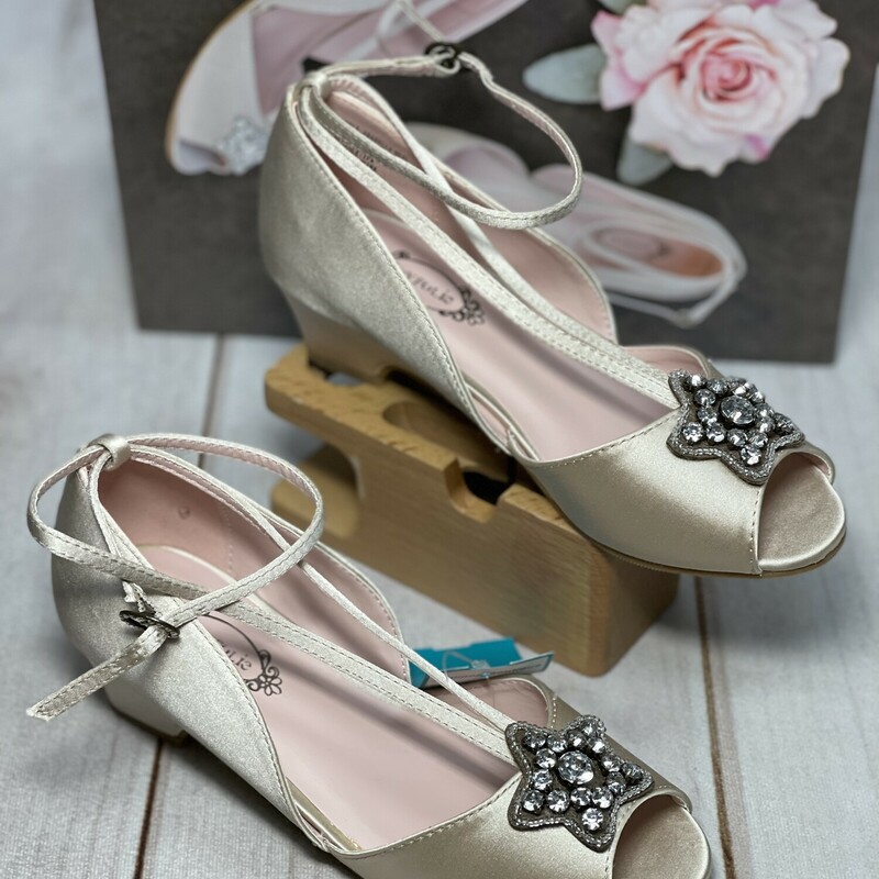 Joyfolie Shoes - New in Box
Arabella in Ivory with Rhinestone Star
Size: Youth 2
