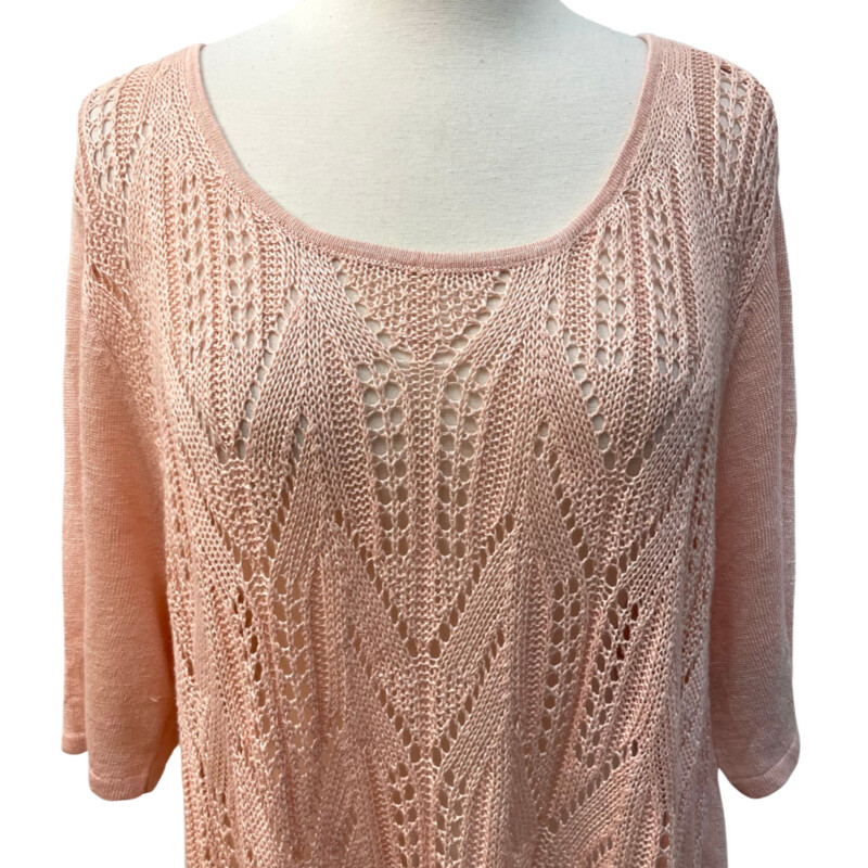 NEW Chicos Knit Top
55% Linen, 45% Rayon
Blush
Size: 1X