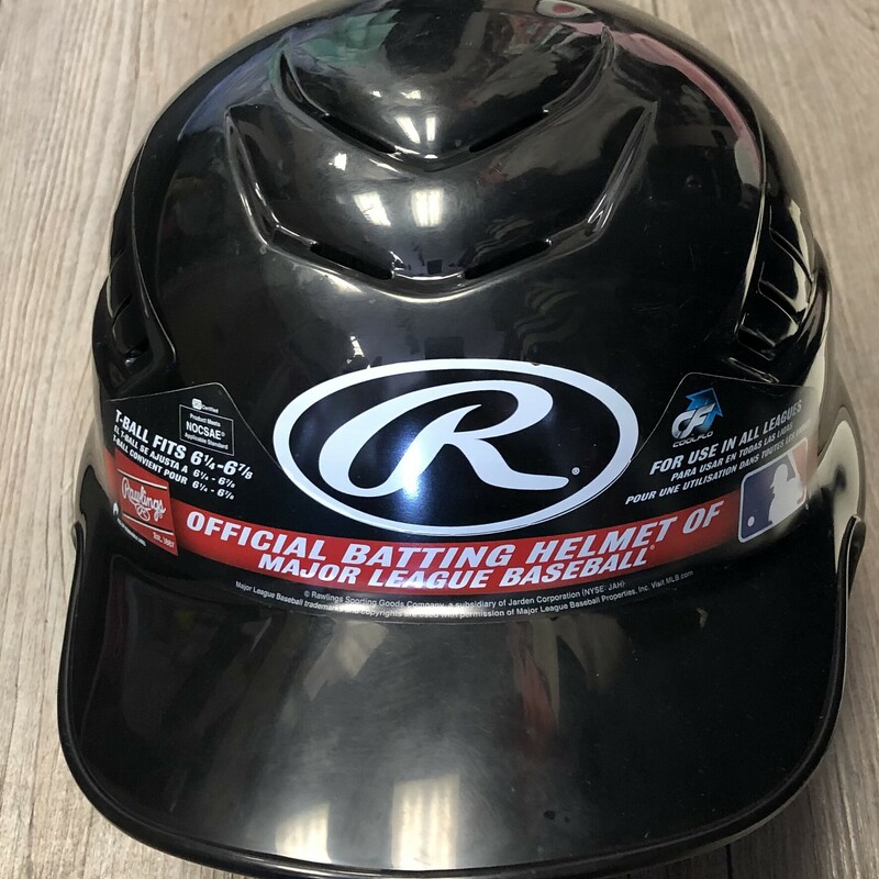 Rawlings Batting Helmet, Black, Size: 61/4-6 7/8
includes New Face Guard