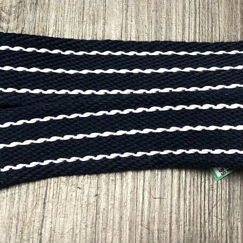 Striped Belt, Navy, Size: 24 Inch