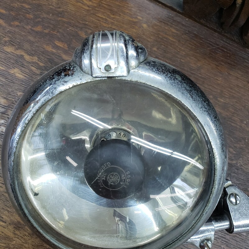 Vintage Car Spotlight, Silver, Size: 1950s