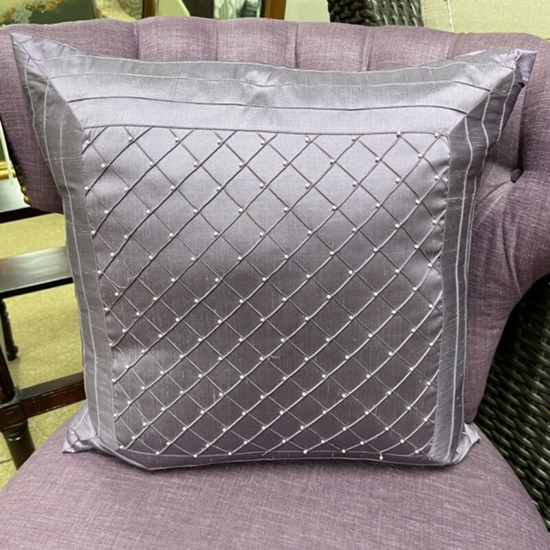 Purple Silk Pillow, Size: 18x18