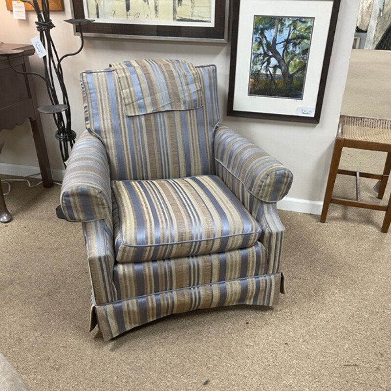 Striped Accent Chair, Size: 32x33