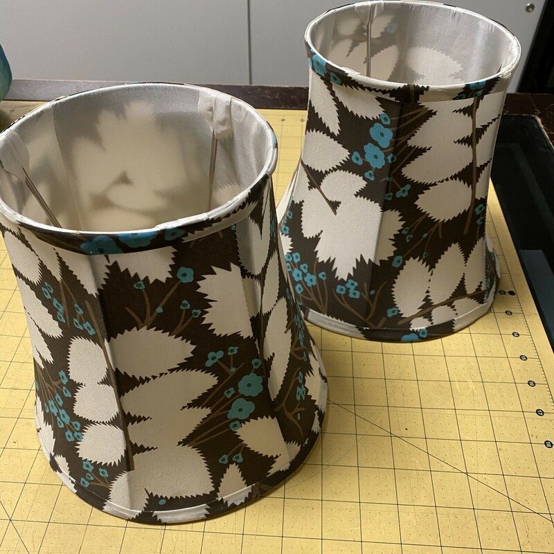 2x Floral Lampshades