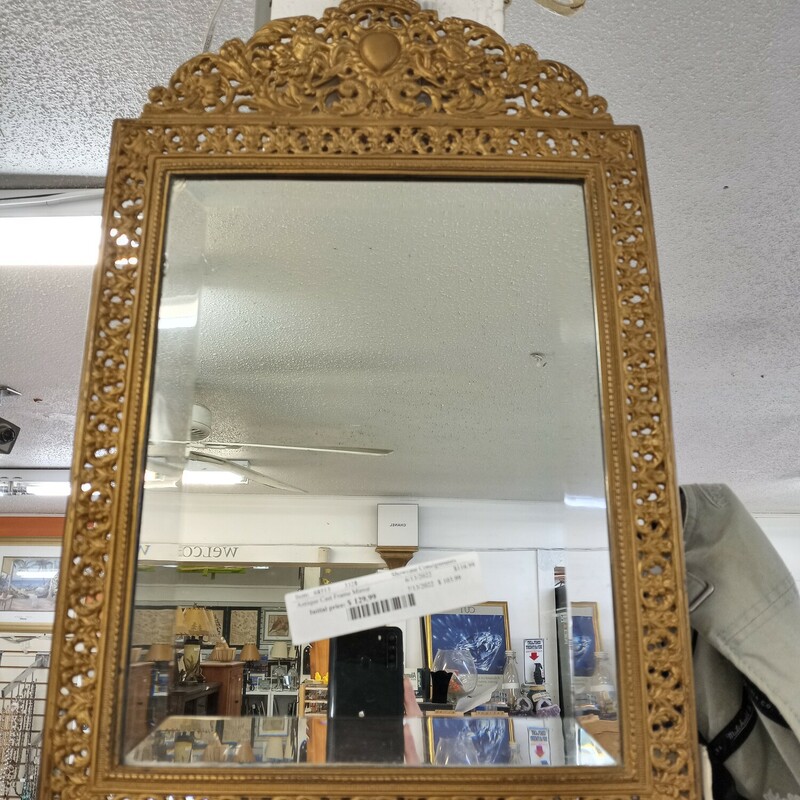 Antique Cast Frame Mirror