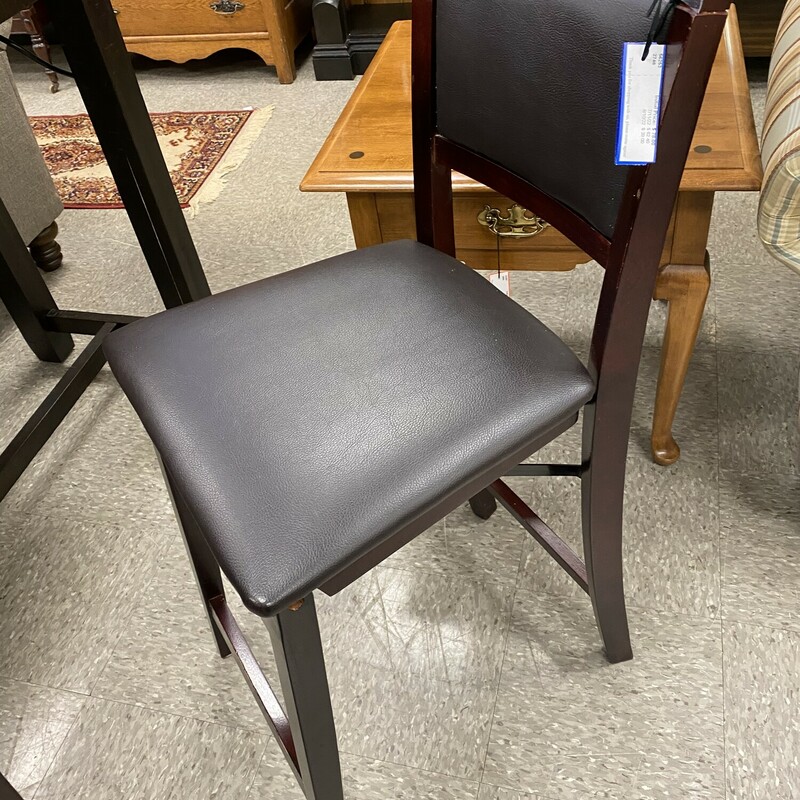 Folding Counter Chair, Black, Size: 17x24x27
