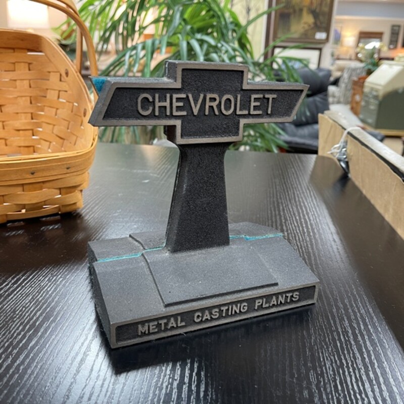 Cast Iron Chevrolet Bookends, Pair, Size: 7x7