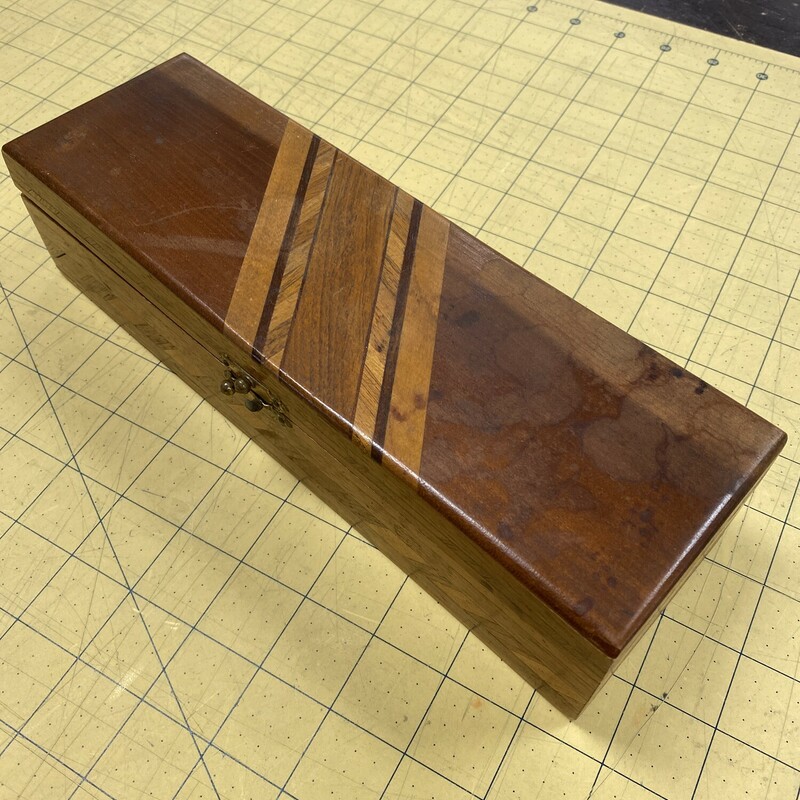 Wood Marquetry Pencil Box