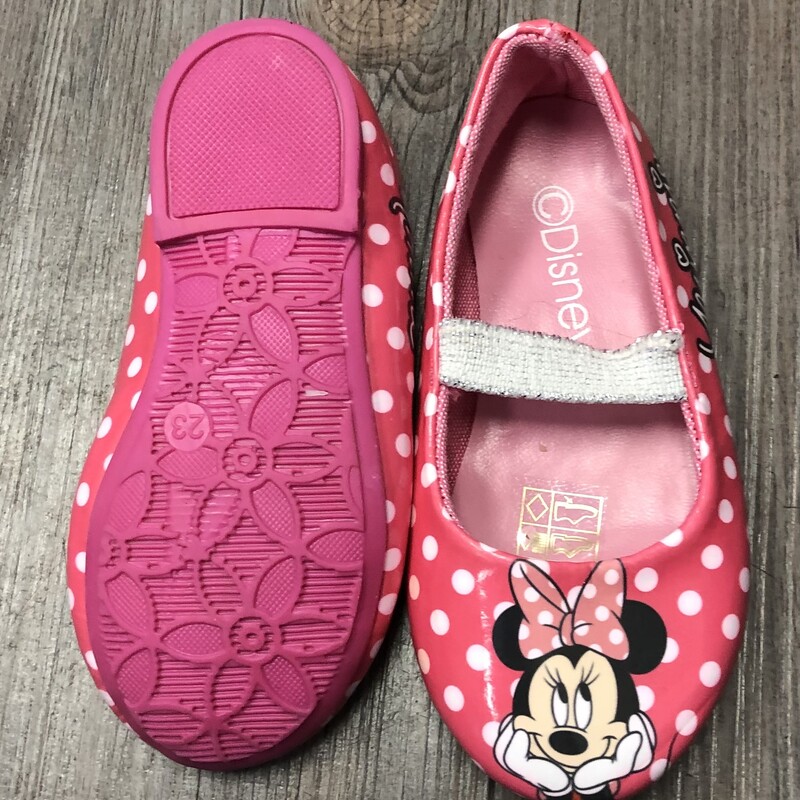 Minnie Disney Flat Shoes, Pink, Size: 6T