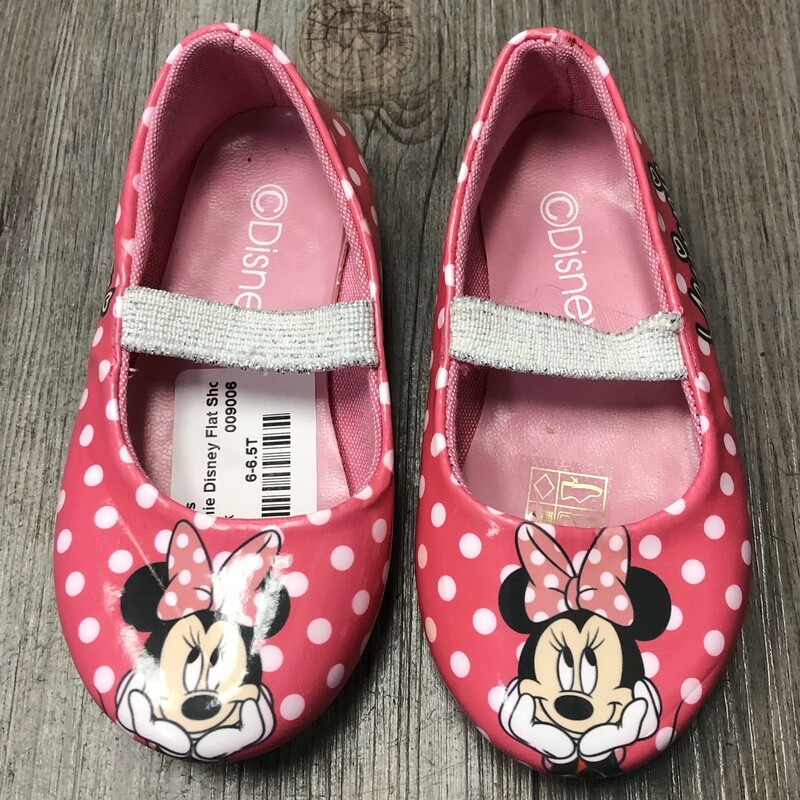 Minnie Disney Flat Shoes, Pink, Size: 6T