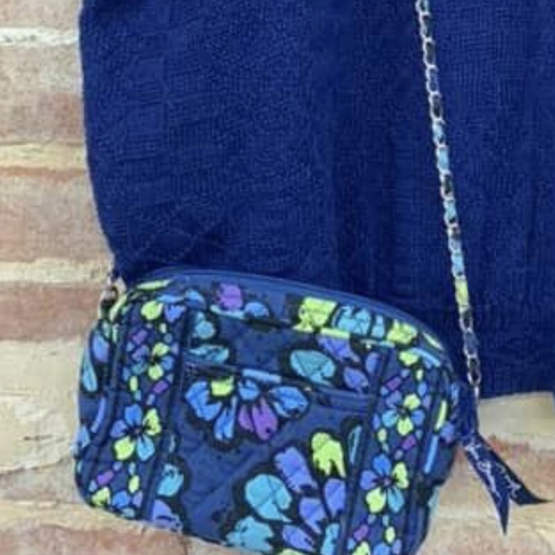 Vera Bradley Cross Body Bag; Blue Floral