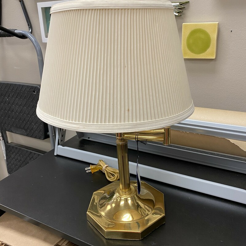 Swing Arm Lamp, Brass, Size: 19 Inch