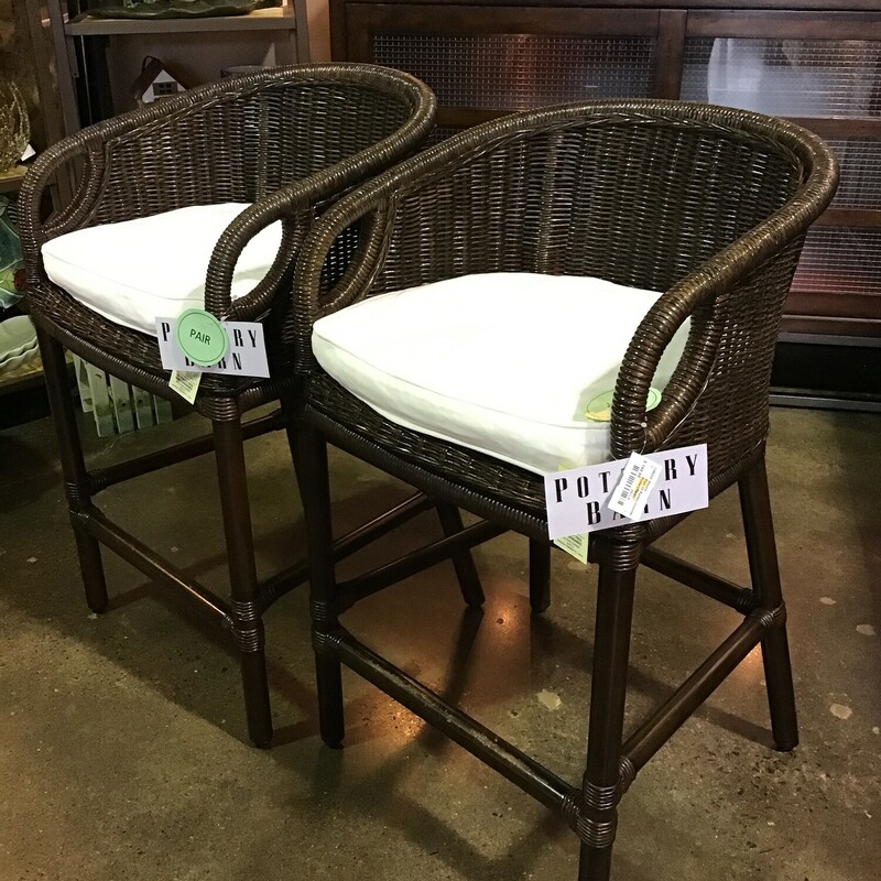 Pair Of Rattan Counter St