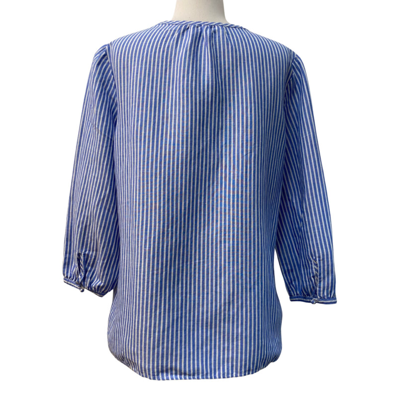 Boden Striped Blouse
Linen Blend
Blue and White
Size: 10