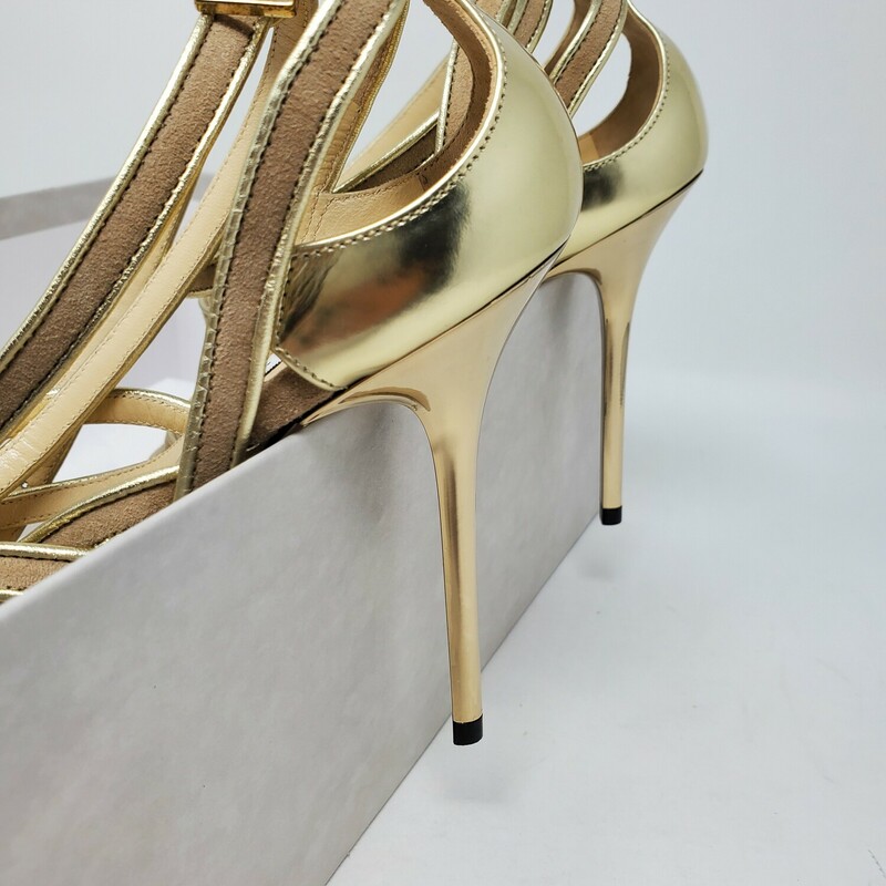 Metallic Gold & Silver Shoes, Gold Heels