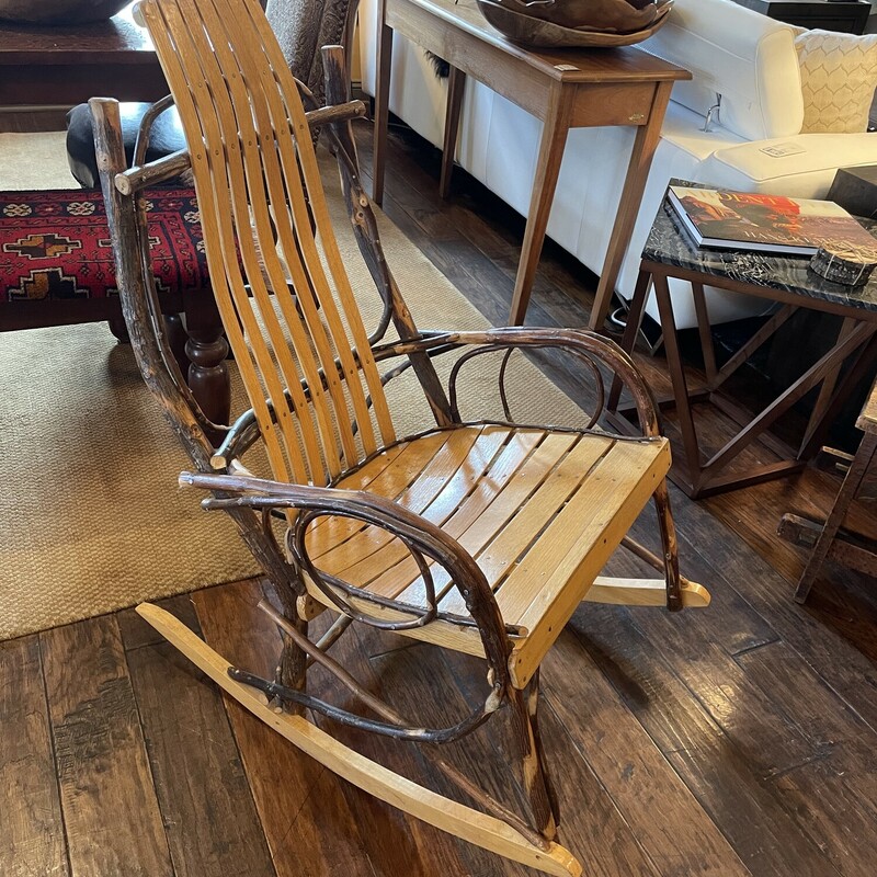 Amish Hickory Rocker<br />
<br />
<br />
Size: 39H X 33D X 23W