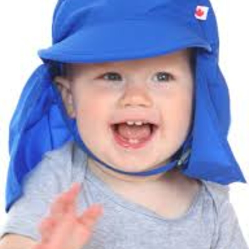 SPF 50+ Beach Hat, Royal, Size: 4-8Y<br />
NEW!<br />
Lightweight - our single layer design makes this hat breathable<br />
Full Coverage - large back flap and large foam peak provide extended coverage<br />
UPF 50+ Nylon - meaning it blocks 97% of the suns harmful UV rays<br />
Quick Dry - they’re dry in minutes and crushable for easy packing<br />
Break-Away Chinstrap - means this hat stays on with safety<br />
Machine Washable - durable and easy to love<br />
Made In Canada