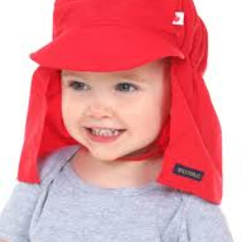 UPF 50+ Beach Hat, Red, Size: 0-6 M