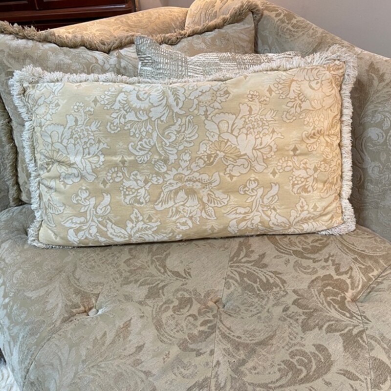 Cream Patterned Pillow, Size: 27x14