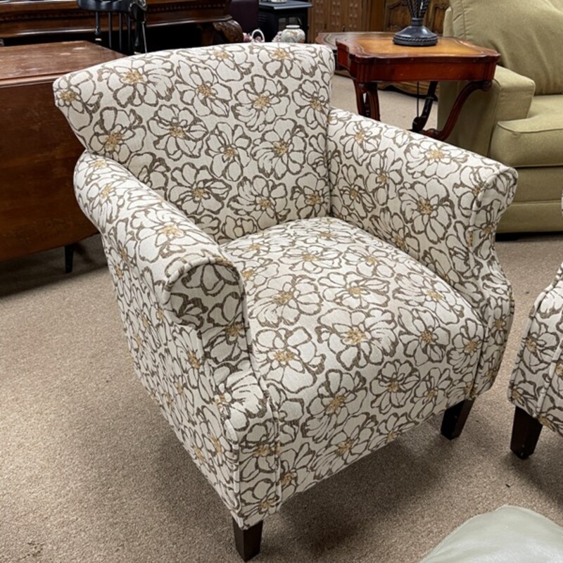 Floral Accent Chair, Size: 28 Wide