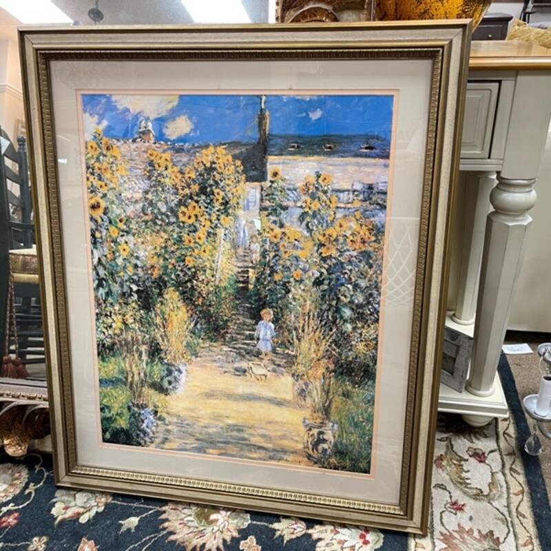 Framed Monet Print, Size: 34x40