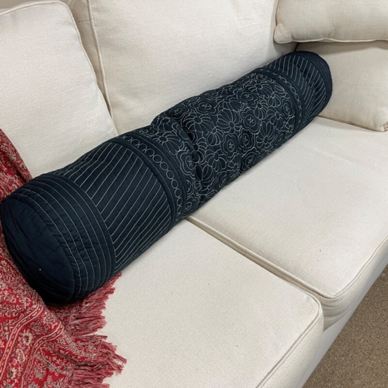 Isaac Mizrahi Navy Lumbar Pillow, Size: 44 Long