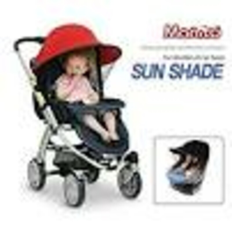 Manito Sun Shade, Blue, Size: Single<br />
<br />
Item dimensions L x W x H 26.4 x 23.1 x 4.1 centimeters<br />
<br />
Excellent in UV Ray Screening (UTF 50+ )<br />
Easy to install, free adjustable angle and portable.<br />
Sturdy frame construction and buckle straps secures the sun shade from strong winds.<br />
Premium span fabric is soft and strechy.<br />
Compatible on both strollers and car seats.
