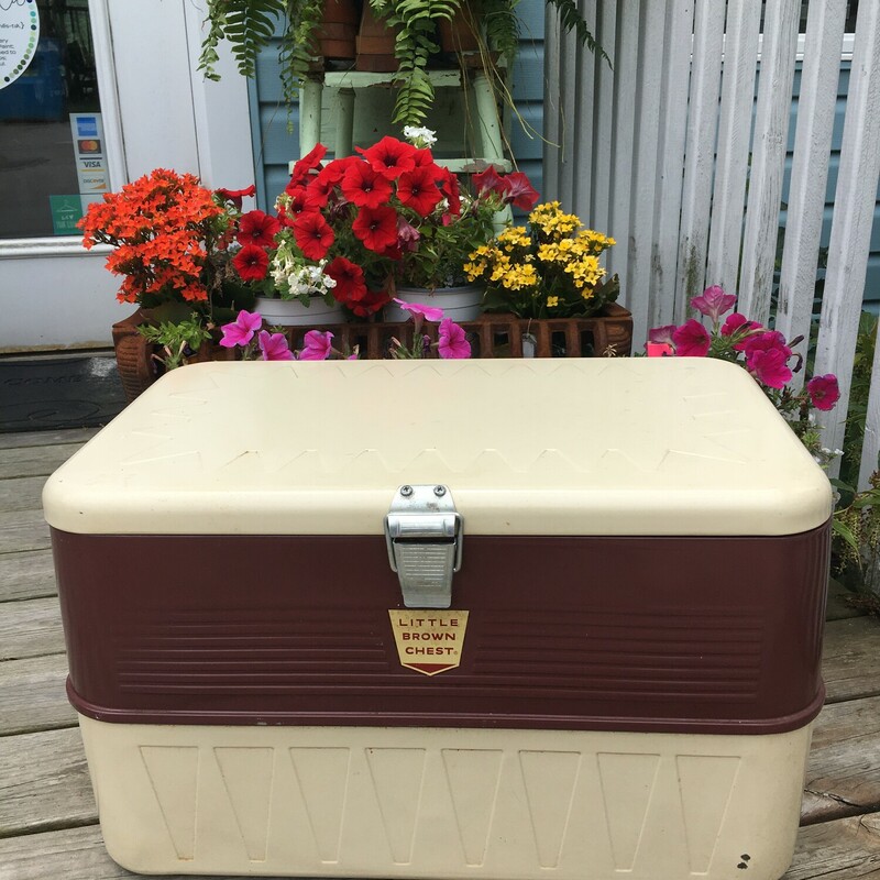 Little Brown Cooler Chest

VERY nice mid-century cooler!
Why buy a new plastic cooler when you can go Vintage Stylish!

Great condition with original ice tray, ice pick and can opener.

22 x 13 x 13