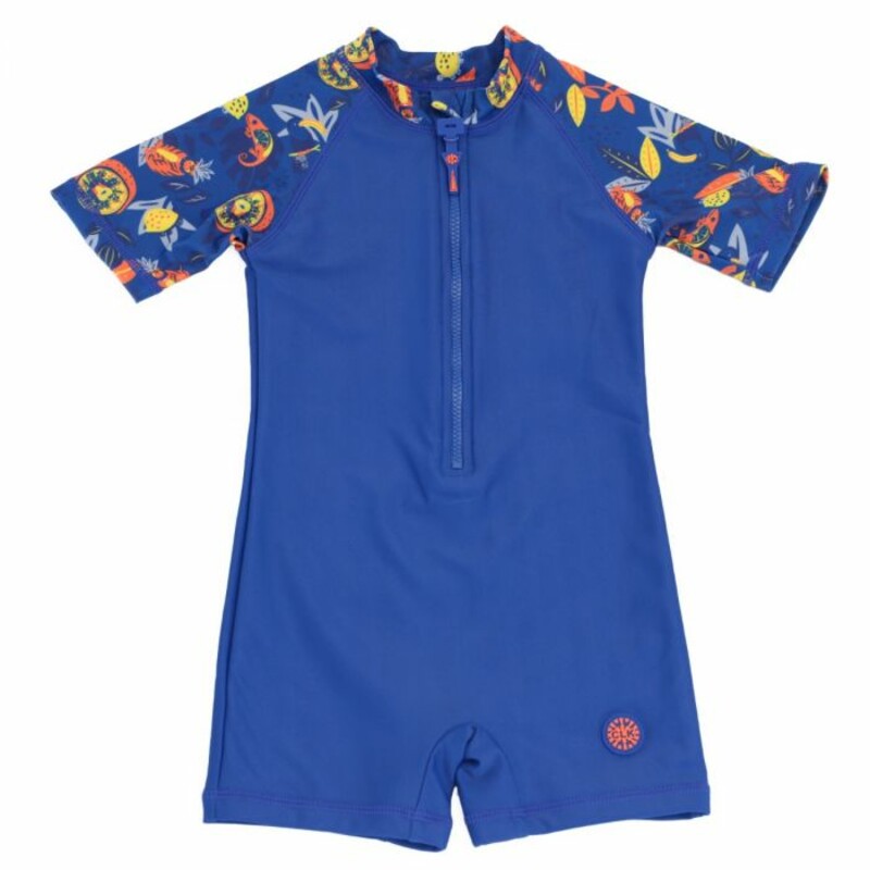 85% Polyamide + 15% Elastane

-UPF 50+ Execllent sun protection

-One piece swimwear with with short sleeves

-Front opening with reliable YKK zippers

-Dry fast

NOTE  : size 12-24M (only) have snaps at crotch for easy changing