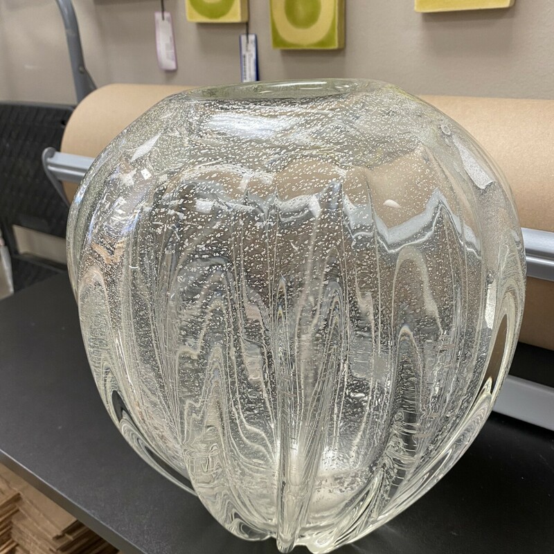 Swirled Blown Glass Vase