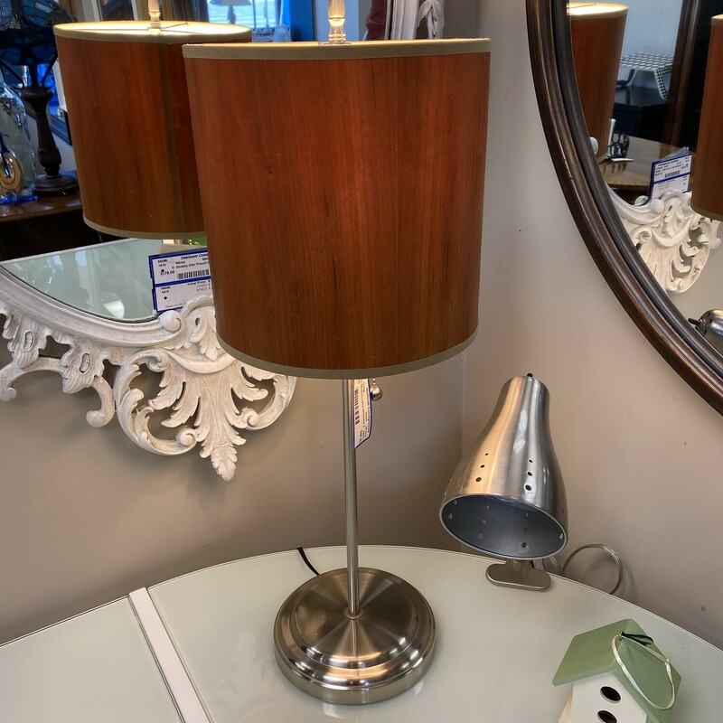 Modern Lamp W/Veneer Shad