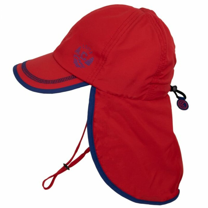 Hat With Flap Red 5+