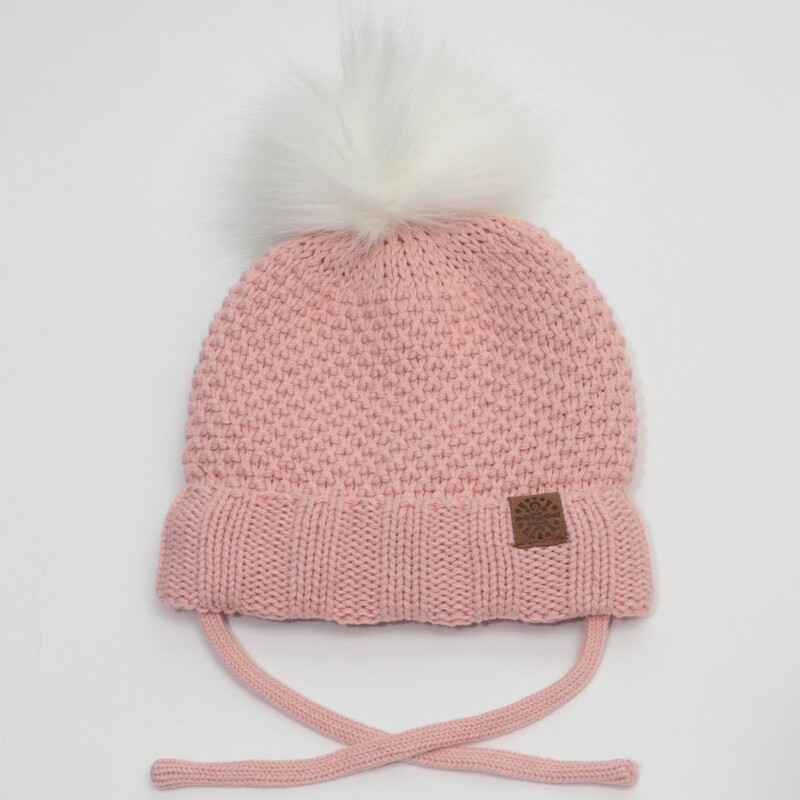 Hat With Pom S 9-18m P, Pink, Size: Outerwear