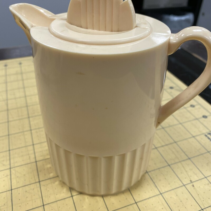 Vintage Thermoplex Tea Pot, Beige, Size: 5x6 Inch