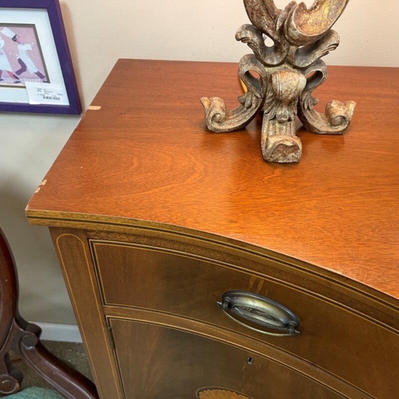 Biggs Of Virginia Antique Sideboard, NO KEY, Size: 67x26x40 (some damage to laminate on top - see photo)