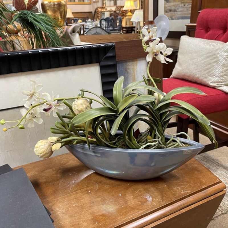 Orchid In Bowl, Size: 14 Tall