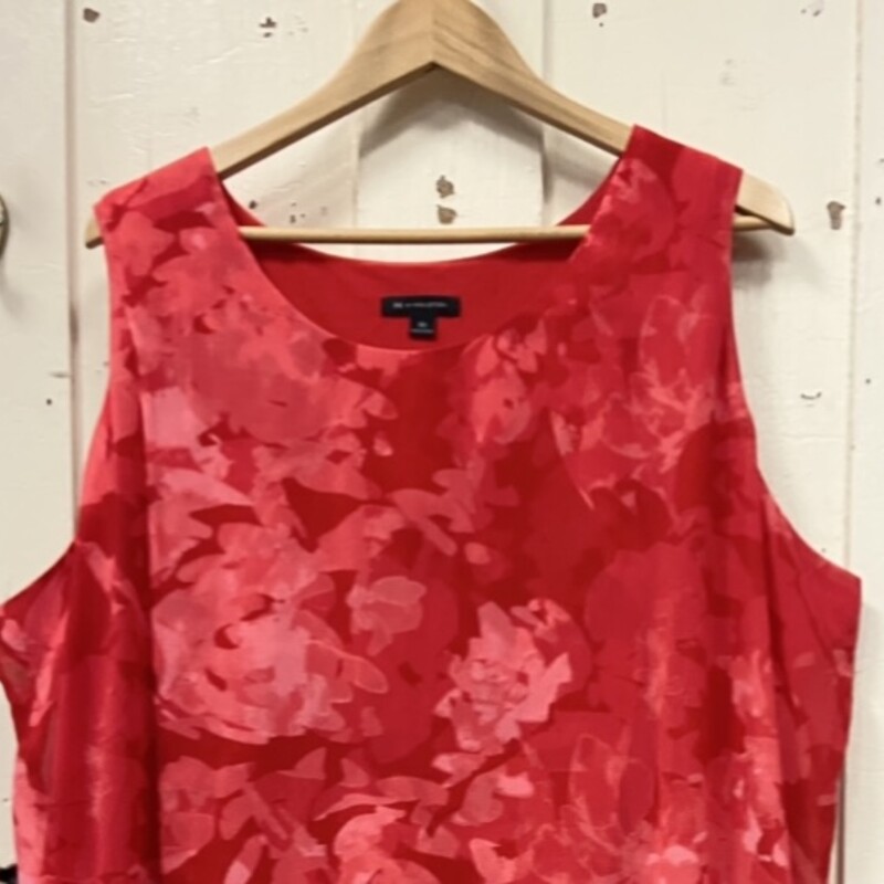 Red Floral Sheer Tunic