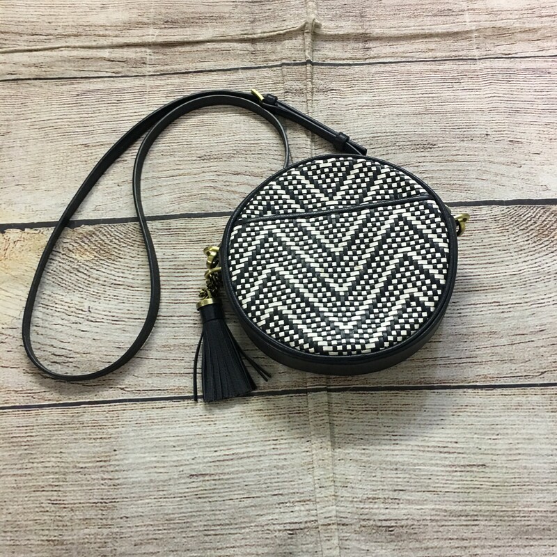M K Oval Cross Body As Is, Navy Cream , Size: None
