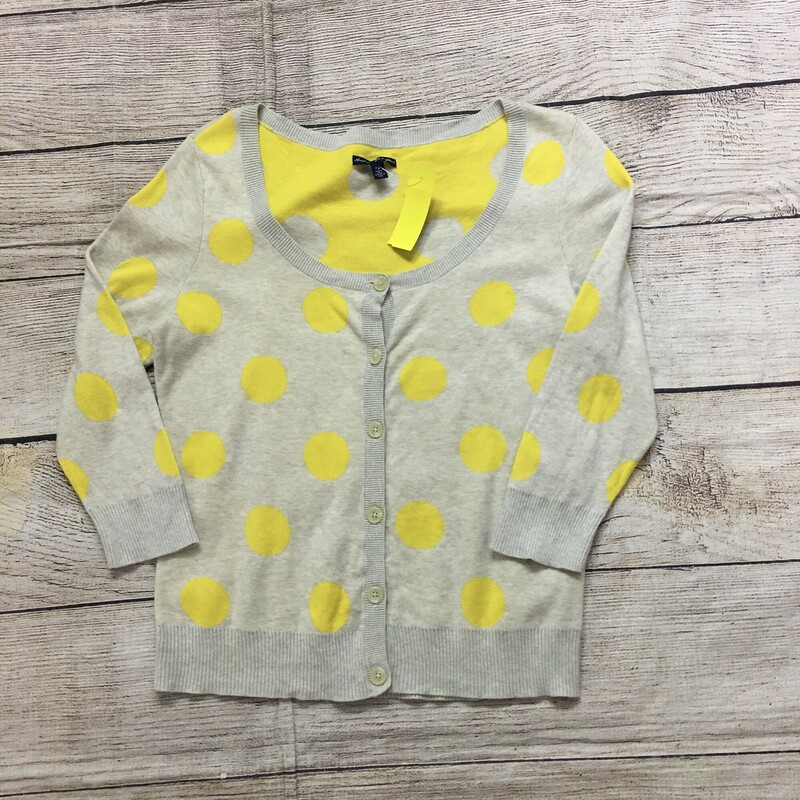AE Sweater, Tan, Yellow Polka Dots  Size: Large