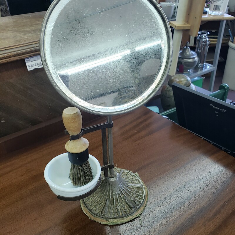 Shave Mirror W/Brush/Cup